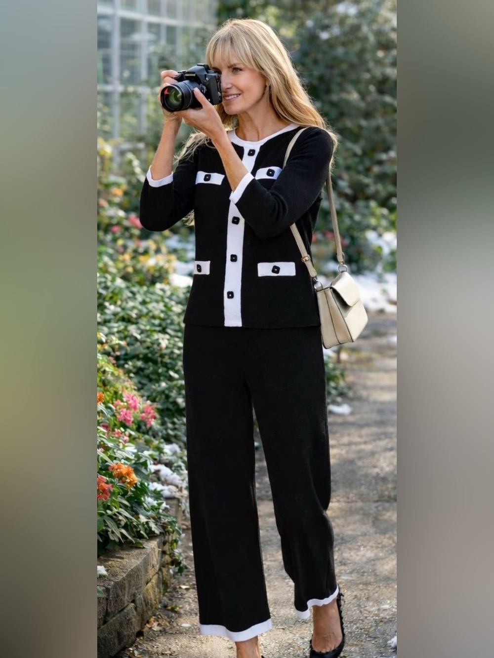 Multiples sweater black petite